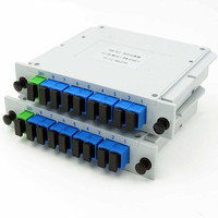 Répartiteur PLC à montage en rack, boîtier ABS, connecteurs SC UPC, type cassette 1x2 1x4 1x8 1x16, répartiteur optique PLC
