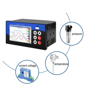 1- 6チャンネルデータロガートレンドチャート温度圧力湿度電圧のExcelModbusデータロガー