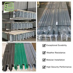 Pos portátil 8 pies de altura Cercado Seguridad Acero Palisade Verde Triple Punta Palisade Pvc <span class=keywords><strong>Valla</strong></span> - Product Image 3