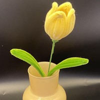Bouquet de tulipes torsadées faites à la main, fleurs artificielles créatives DIY pour décoration, vente en gros pour fleuristes