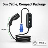 Chargeur EV portable 32A 7KW, chargeur de voiture électrique portable, version domestique, chargeur de véhicule à énergie nouvelle portable, indice de protection IP55, OEM ODM