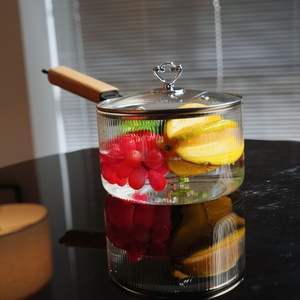 Pot en verre résistant à la chaleur en gros, commande en gros pour l'approvisionnement de restaurant et d'hôtel - Product Image 4