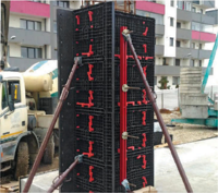 Panneaux de coffrage en plastique ABS PP pour colonnes en béton, moules réutilisables pour murs et colonnes, panneaux modulaires en plastique pour la construction de villas