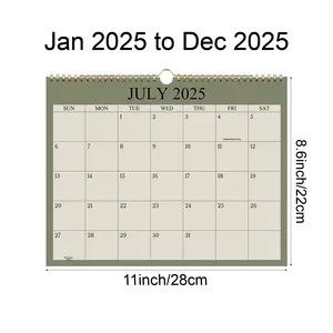 कस्टम लोगो मुद्रित ओएम/ओडम प्रचार कैलेंडर यो सर्कल 12 महीने के अंग्रेजी दीवार कैलेंडर सरल डिजाइन अंतर्राष्ट्रीय अवकाश - Product Image 2