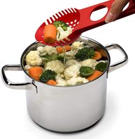 Serveur à spaghetti en nylon, fourchette à pâtes antiadhésive, cuillère ajourée, passoire à aliments avec outil de mesure pour spaghetti, louche pour cuisine