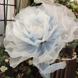 Grand <span class=keywords><strong>bouquet</strong></span> de fleurs artificielles élégantes en soie, faites à la main, grandes fleurs de pivoine artificielles pour la diffusion en direct, la salle de mariage - Product Image 3