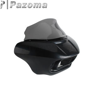 Carénage de phare Plug & Play pour <span class=keywords><strong>Harley</strong></span> Fat Bob M8 2018-2024 FXFB/FXFBS |   <span class=keywords><strong>Masque</strong></span> de style requin avec pare-brise de 9 pouces et kit de montage - Product Image 3