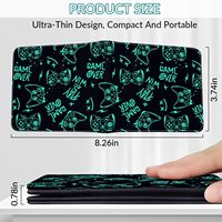 Portefeuille porte-cartes en cuir microfibre personnalisé avec blocage RFID, poche à monnaie zippée, étui fin pour cartes de crédit, vente en gros OEM, usine