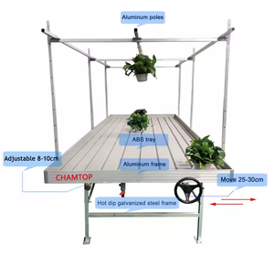 ONE-one automatique flux de reflux 4x8 table d'inondation bancs roulants en plastique marée basse plateau pompe moteur ferme usage domestique nouveau commerce de détail d'occasion - Product Image 2