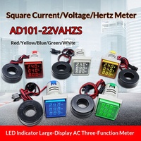 Harga Pabrik AD101-22VAHZS Square Current Voltage Hertz Meter LED AC Digital Display Signal Indicator 50-500V 22mm