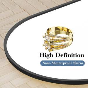 <b>Arched</b> Full Length <b>Mirror</b> Aluminum Frame Floor Standing Modern Design Handmade 2mm Thick for Bedroom Living Room Home Use - Product Image 3