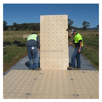 Tapis de sol en polyéthylène haute densité WAYTOP 4x8 pieds, protection temporaire du sol pour chantier de construction en HDPE