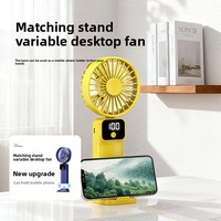 Ventilateur portable pliable, mini ventilateur USB rechargeable, silencieux, avec support de téléphone intégré 1200-2000mAh, ventilateur de bureau, logo personnalisé