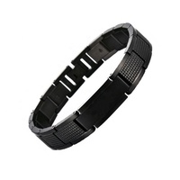 Pulsera Magnética de Acero Inoxidable con Patrón de Cocodrilo, Personalizable, de Moda, Resistente al Agua, para Alivio del Dolor, con Energía Cuántica