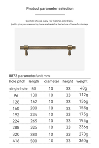 JAYA Antique Bronze Vintage Solid Brass Cabinet <strong>Knob</strong> T Bar Drawer Handle Pull for Bedroom Kitchen Cupboard Furniture Hardware - Product Image 6