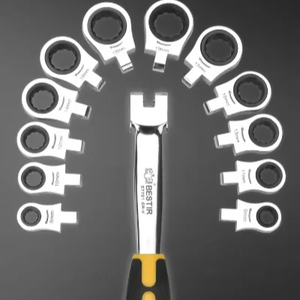 6-32MM Metric Ratcheting Combination Wrench Set Flexible Repair <b>Tools</b> with <b>Spanner</b> Chave Llave - Product Image 1
