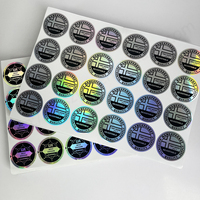 Autocollants holographiques personnalisés en vinyle découpé à la forme, adhésifs et imperméables