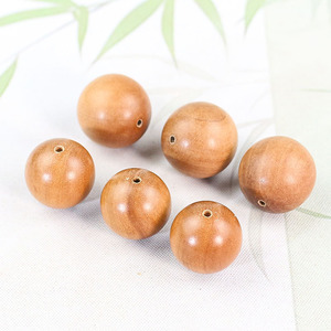 ลูกปัดไม้พุทราทรงกลมขนาด 18 20 มม. ขัดเงาสำหรับทำสร้อยข้อมือ - Product Image 3