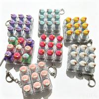 Porte-clés anti-stress en silicone en forme de bouton de clavier, bouton de décompression pour clavier tactile, léger et tendance, pour sac
