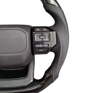 Volant de voiture en fibre de carbone suédé de style sport personnalisé pour Yo Ta Alp ha Rd 2020 - Product Image 4