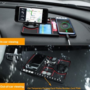 Tapis antidérapant multifonctionnel pour voiture, support de téléphone auto, antidérapant, adhésif, support de téléphone antidérapant pour tableau de bord, tapis de tableau de bord en silicone pour voiture - Product Image 3