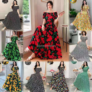 Tops florales de verano informales para mujeres del sudeste asiático, superventas, estilo dulce hecho de tela de gasa, bolsas a granel, inventario mixto - Product Image 5