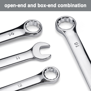 Jeu de clés mixtes métriques de haute qualité, 20 pièces, avec boîte, clés à fourche et à douille, à double usage, en vente - Product Image 4