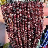 Vente en gros de perles en pierre naturelle 6*8mm pour la fabrication de bijoux, perles ovales irrégulières en pierre brute pour la fabrication de bijoux