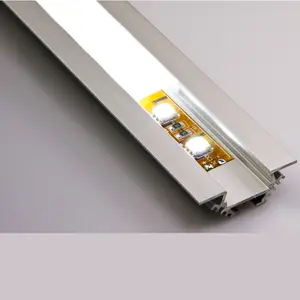 Led Profile Aluminium 6063-T5 Silver Recessed Led Aluminum Profile For Led Strips Light 12mm LED Profile Aluminium Channel For LED Strip