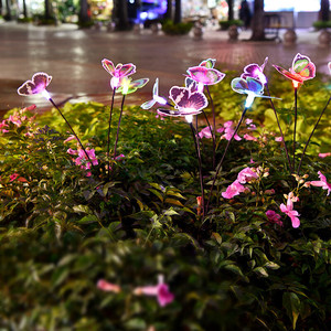 Xuhe <b>Solar</b> <b>Butterfly</b> Lamp RGB Color Changing Outdoor Garden Decorative <b>Light</b> Stake Lawn Plug In Lighting - Product Image 2