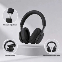 Casque sans fil vert vibrant, casque supra-auriculaire, pour l'extérieur, le bureau, la musique quotidienne
