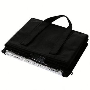 OEM Customized Portable Insulated Cooler Bag With Logo Black Lunch for Food Reusable Non Woven Thermal Bags - Product Image 6