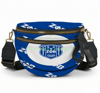 Sac bandoulière ZPB Zeta Phi Beta, design élégant avec lettres grecques, sac banane unisexe, sac bandoulière de voyage pour l'extérieur