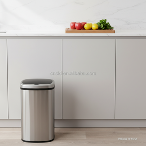 Poubelle intelligente à capteur 50L en acier inoxydable, la plus vendue en 2026, avec couvercle, fonctionnant sur piles, <span class=keywords><strong>pour</strong></span> cuisine, maison et bureau - Product Image 3