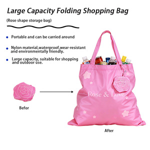 Bolsas plegables impermeables de forma irregular personalizadas, sublimación térmica de página completa, bolsas de tela de nailon imitación memoria para supermercado - Product Image 2