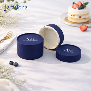 Emballage personnalisé en tube de papier kraft biodégradable de qualité alimentaire pour gâteaux et biscuits, boîte cylindrique en carton de luxe résistante au four pour gâteaux au fromage - Product Image 1