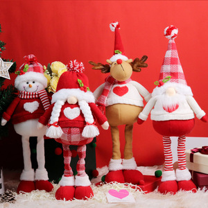 Nuova Bambola Natalizia Telescopica in Peluche Lavorata a Maglia per Decorazioni Natalizie e Vetrine - Product Image 1