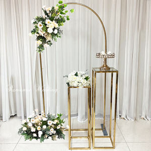 New Style Wedding <b>Arch</b> Gold Event Party Stage <b>Decoration</b> Backdrop Stainless Steel Wedding Metal <b>Arch</b> Frame Flower Backdrop Stand - Product Image 4
