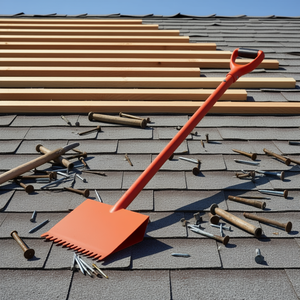 Pala para tejas con mango en D, herramienta ligera de acero 45 para quitar clavos de techos - Product Image 2