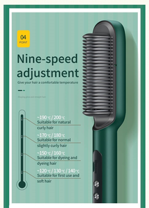 Plancha de Pelo Eléctrica Profesional Titok 2 en 1 con Cerámica para Alisar la Barba y el Cabello, Cepillo Alisador - Product Image 1