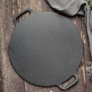 Plaque de cuisson professionnelle en fonte de 34 cm, pré-culottée, à double poignée, pour barbecue et réchaud - Product Image 4