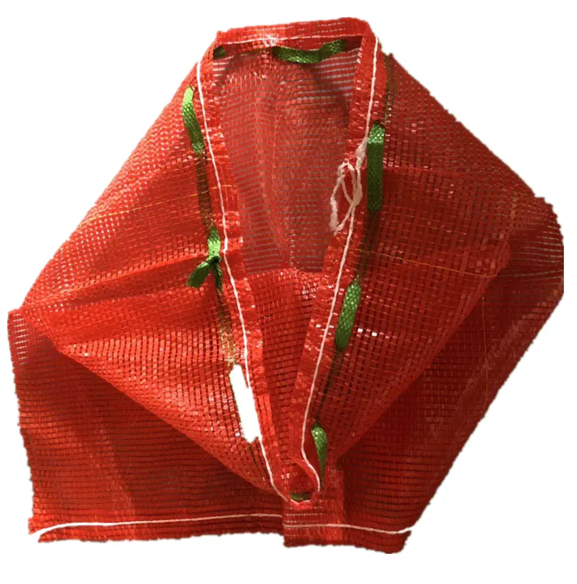Hành tây khoai tây hành tây củi PP/PE Ống Mono lưới túi raschel Túi ngày 50kg bao củi lưới túi