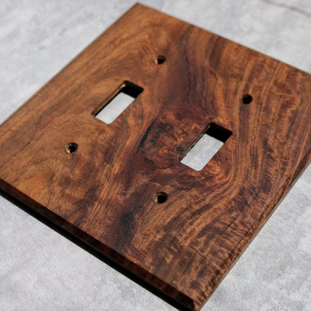 Wood Light Switch Plate Switch Plate Cover Real Ironwood Wallplate Wood Light Switch Cover