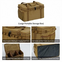 Sac de rangement tactique de camping en tissu Oxford imperméable, pliable et portable, pour pique-nique et voyages en plein air