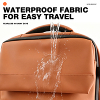 Mochila de Viaje para Oficina y Portátil, Personalizada de Fábrica, Impermeable, de PU, Gran Capacidad, con Cierre y Correa de Hombro Arqueada para Mayor Comodidad