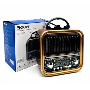 9 Types Disco Light Best Loud Stereo Sound Radio Speaker RX-730D TWS Group Player Golon Vintage Style Disco Light Radio