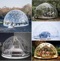 Tente igloo de 7 à 10m de diamètre, dôme géodesique, tente de camping, hôtel de luxe, maison, glamping, tente ronde