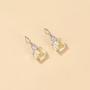 Conjunto de joyería Vintage de latón, diseño geométrico de rodio, 100 idiomas, collar I Love You, pendientes para mujer - Product Image 4