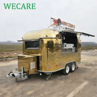 WECARE Camion de restauration mobile portable, remorque de barbecue, cuisine mobile conforme aux normes VIN COC DOT, camion de burgers, crêpes, hot-dogs, tacos, pizzas