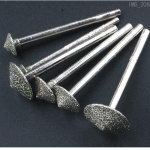 หัวเจียรเพชรทรงกรวย หัวเจียรหยกทรงแตร หัวเจียรทรงหมวก สำหรับงานเจียรแต่งขอบเครื่องประดับ อุปกรณ์เครื่องมือทำเครื่องประดับ - Product Image 1